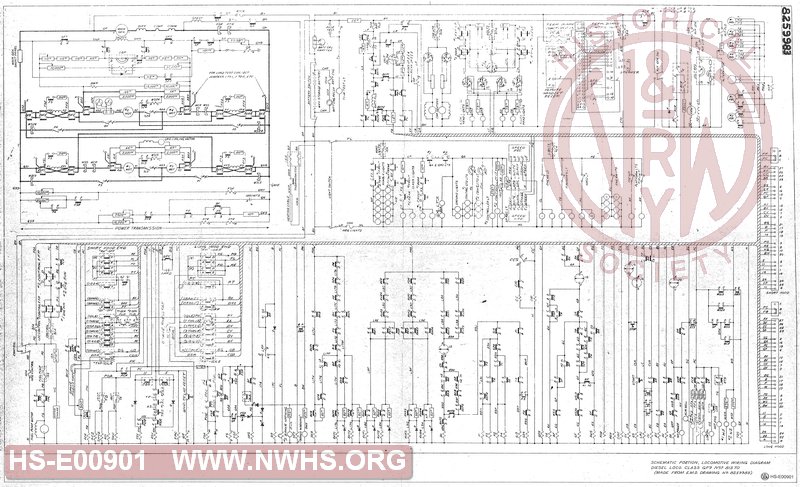 Schematic Portion, Locomotive Wiring Diagram, Diesel Loco. Class GP9 No.s 813 to <blank>