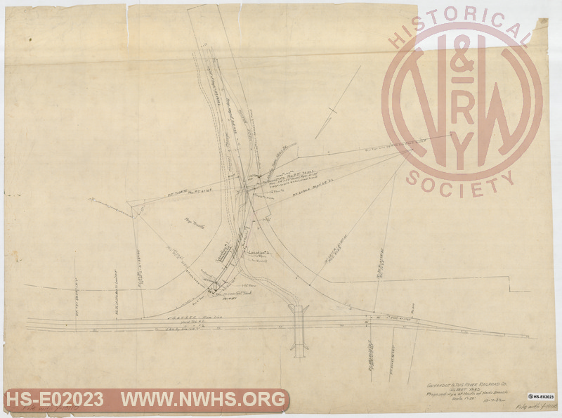 Guyandot and Tug River Railroad Co., Gilbert Yard, Proposed Wye Track at Mouth of Neds Branch