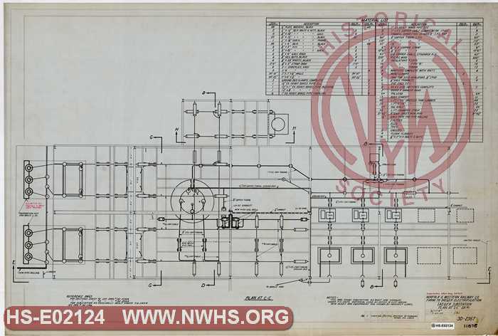 N&W Rwy Farm to Iaeger Electrification, Iaeger Substation, Plan at C-C Sheet #1