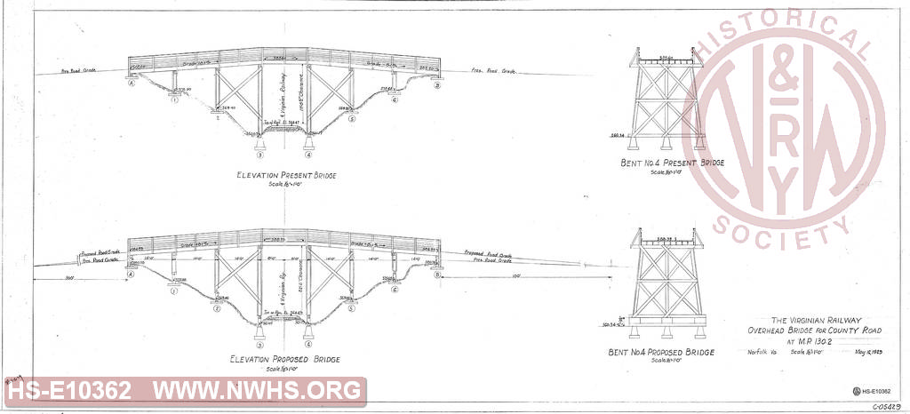 Overhead Bridge for County Road at MP 130.2