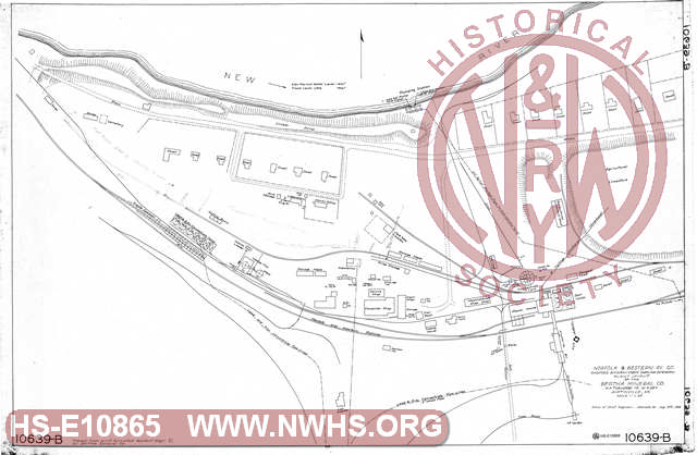 N&W Ry, Radford Division - North Carolina Extension, Plant Layout of the Bertha Mineral Co., MP P28+4095' to MP 29, Austinville, Va