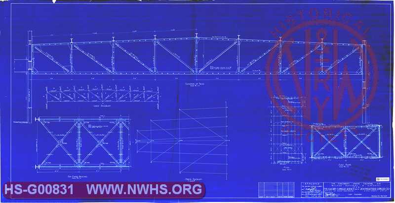 Cincinnati Union Terminal Co., Railway Express and Southeastern Express Building, Platforms and Canopies,Truss and stress diagram