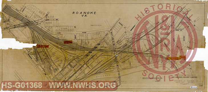 Right-of-Way and Track Map, The Virginian Railway Company, Station 1898+00 to Station 1945+00