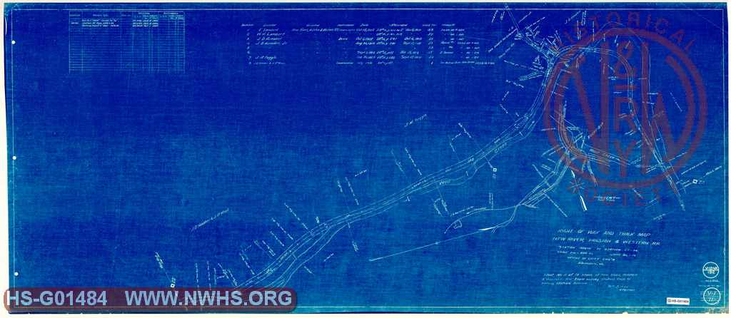 Right of Way and Track Map, New River, Holston & Western RR, Station 1056+00 to Station 69+34 (MP 20 to MP 22)