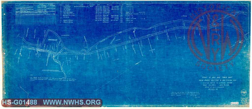 Right of Way and Track Map, New River, Holston & Western RR, Station 385+02 to Station 572+49.4 (MP 28 to MP 30)