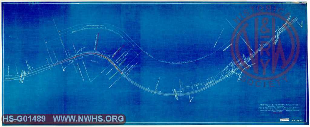 N&W Ry Radford Division, Proposed Extension to Middle Passing Siding, Elliston, VA, MP N276+325'