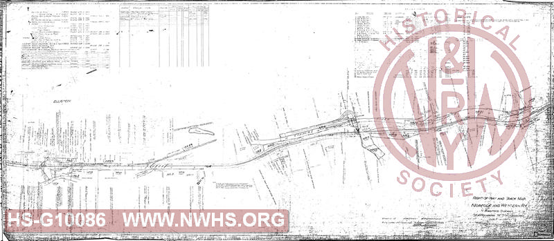 Right of Way and Track Map, Radford District, Station 14411 to Station 14517