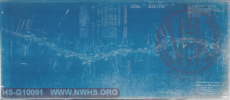 Right of Way and Track Map, Radford District, Station 14939 to Station 15045