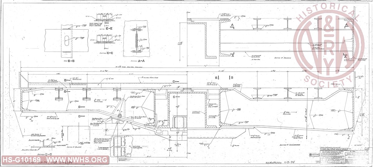 Underframe Sections, 70 Ton Car (for N&W Class B125 Box Cars)