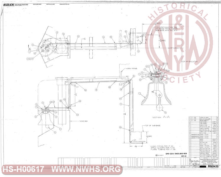 Bell Application & Piping (for NKP GP30s 900-909, to N&W 2900-2909)