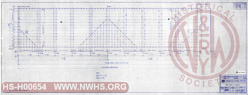 Side Sheet at Center (for NW Class H46, H46A Ballast Hoppers)