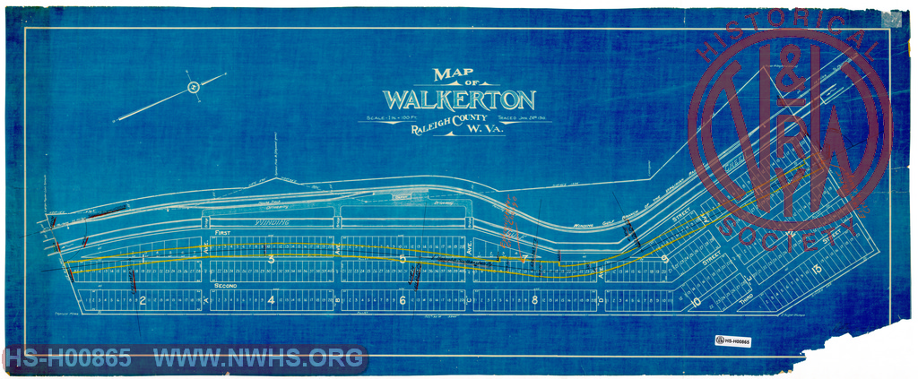 Map of Walkerton, Raleigh County, W.Va.