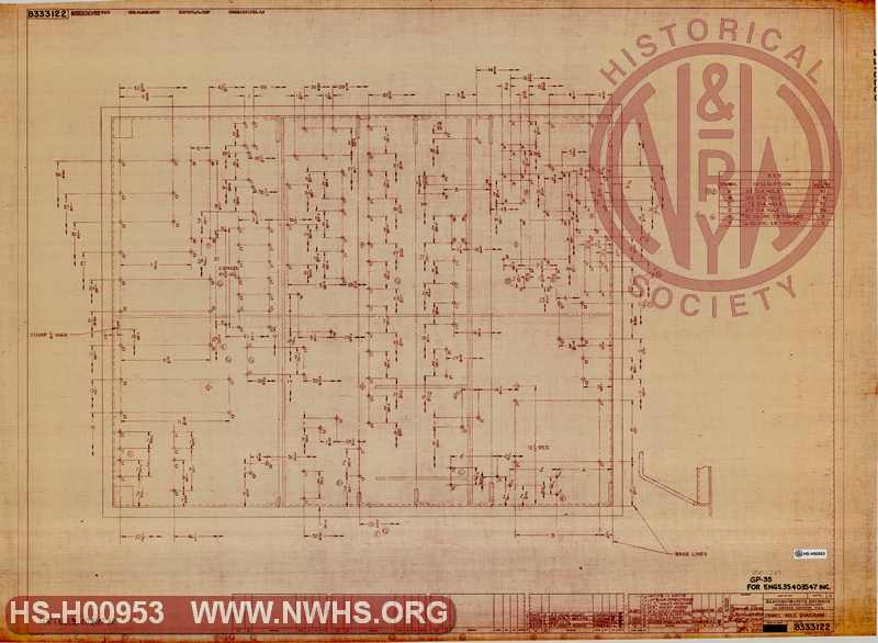 Panel Hole Diagram (for N&W GP35s 200-239, 3540-3547 [ex-WAB 540-547])