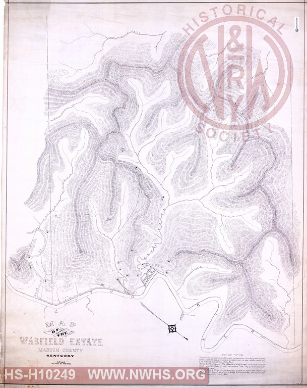 Map of the Warfield Estate, Martin County KY