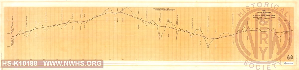 Station 2323+20 to 2534+40, Profile of The Valley Railroad Company operated by The Baltimore & Ohio Railroad Company, Shenandoah Division Main Line