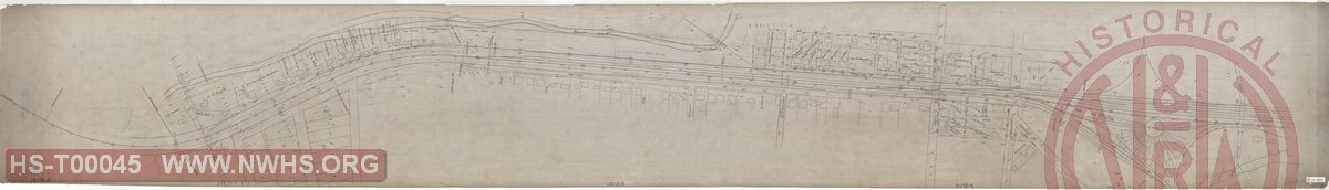 N&W Rwy unititled, undated drawing of portion of Bristol Yard, updated in pencil showing proposed revision.