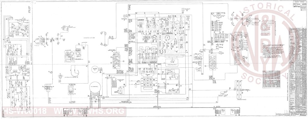 Locomotive  Wiring Diagram Nickel Plate Road, EMD switch diesel loco SW-1 unit numbers 105-106 EMD drawing #8169136