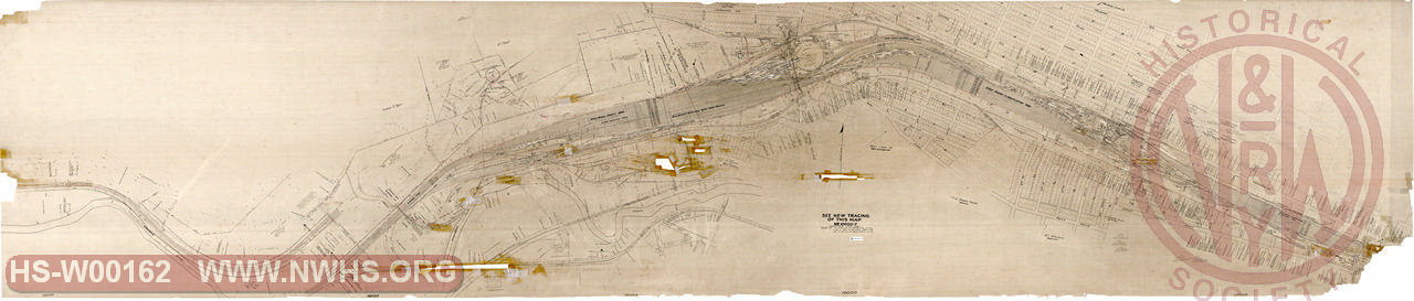 N&W Ry, Roanoke Terminal, Map of West Roanoke Yard and Engine terminal facilities, Shaffers Crossing