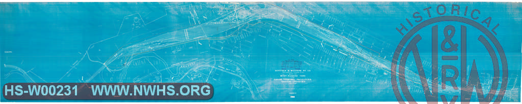 N&W Ry, Roanoke Terminal, Map of West Roanoke Yard and Engine terminal facilities, Shaffers Crossing, updates for PA 9410 - construct cyclone fence, Park St to Peters Creek