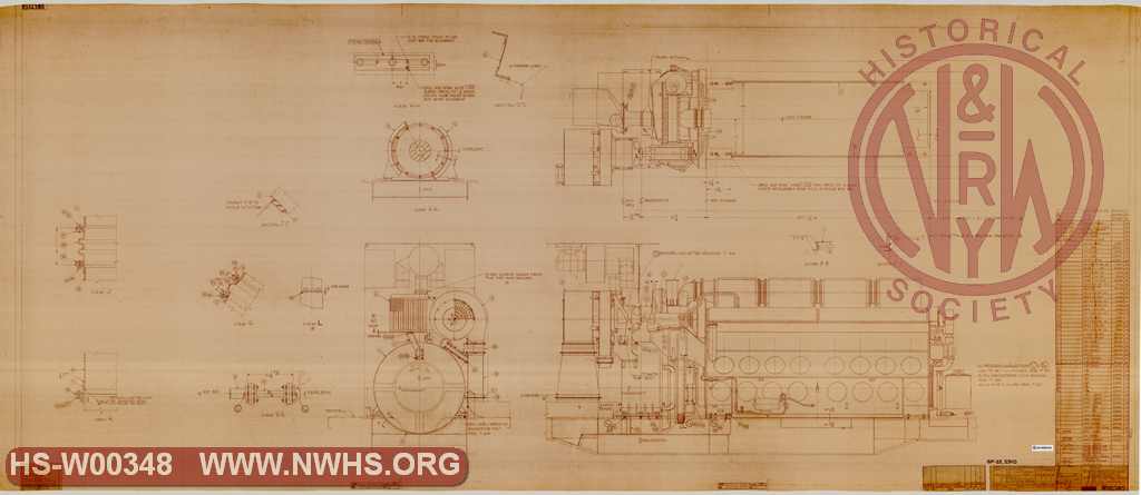 Power Plant Equipped Mounting Assembly (for GP35 NKP 910 to N&W 2910)