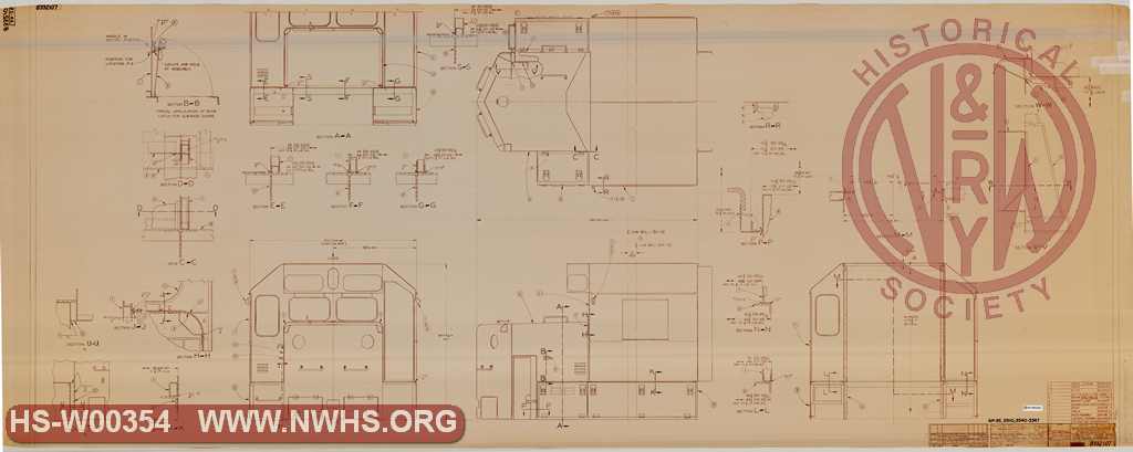 Cab, Short Hood and Sub-Base Assembly (for N&W GP35s 2910 [ex-NKP 910], 3540-3547 [ex-WAB 540-547])