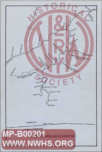 N&W Ry Clearance Drawings, North Carolina Branch