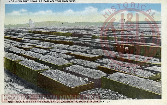 Nothing but coal as far as you can see. Norfolk & Western Coal Yard. Lambert's Point, Norfolk, Va.