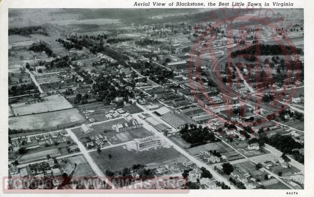 Aerial View of Blackstone, the Best Little Town in Virginia