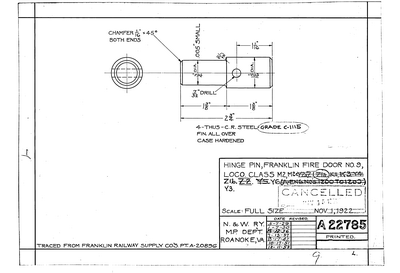 NWHS NW-A22785-NW Mech Dwg