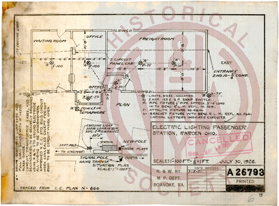 Electric Lighting, Passenger Station, Rarden, Ohio