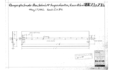 Damper for Smoke Box, Schmidt Superheater, Loco. Class Z1 - Z1a - Z1b.