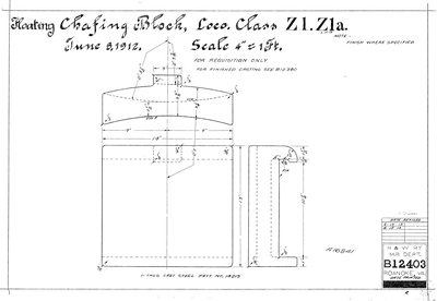 Floating Chafing Block, Loco. Class Z1, Z1a.