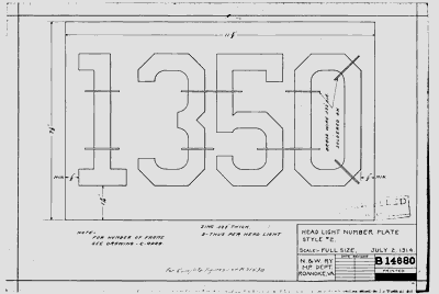 Headlight Number Plate Style No. 2