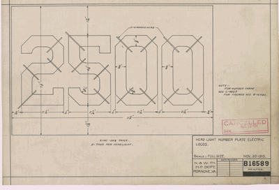 Figures for Headlight Number Plate Electric Locos