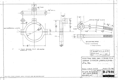 Eccentric Rod and Strap for Hanna Stoker, Locos Class Z1a, M2