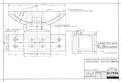 Engine Chafing Plate & Floating Chafing Block, Loco Class Y2a