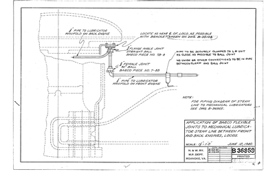 Application of Barco Flexible Joints to Mechanical Lubrication Steam Line Between Front and Back Engines, Locos