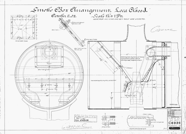 Smoke Box Arrangement, Loco. Class J