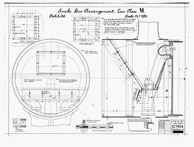 Smoke Box Arrangement, Loco. Class M