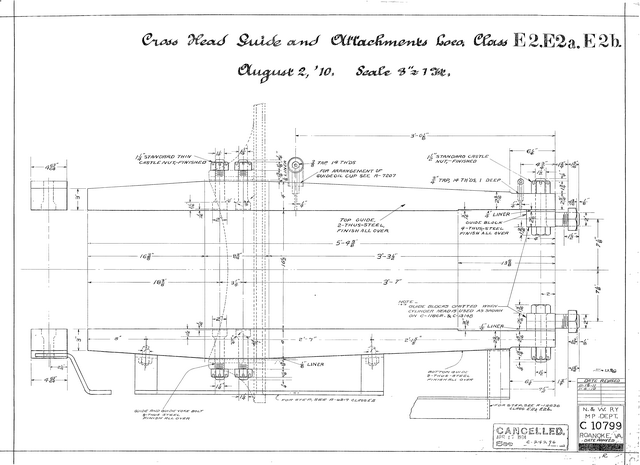 Cross Head Guide and Attachments Loco Class E2, E2a, E2b