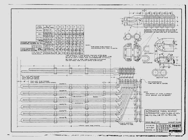Superheater Tubes, Schmidt Superheater, Loc Class K2, K2a, Y3, Y3a, Y4, Y5, Y6, Y6a, Y6b