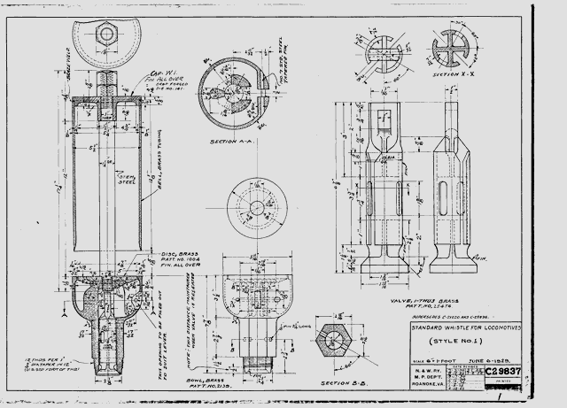 Standard Whistle For Locomotives (Style No. 1)