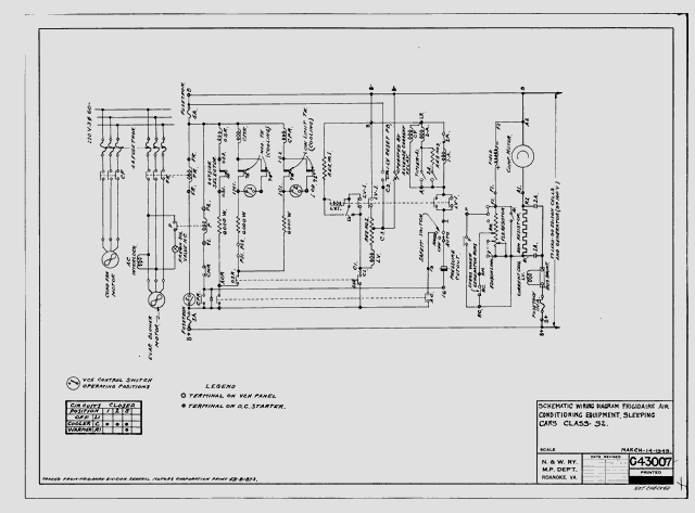 Wiring Diagram, Frigidaire Air Conditioning Equipment Applies to Sleeping Car Class S2