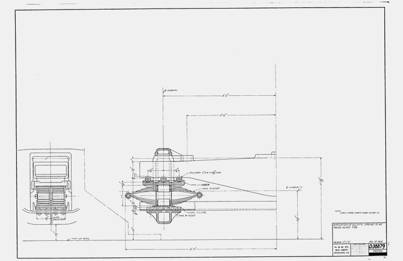 Application of Elliptic Springs Applies to 40 Ton Truck Class T26