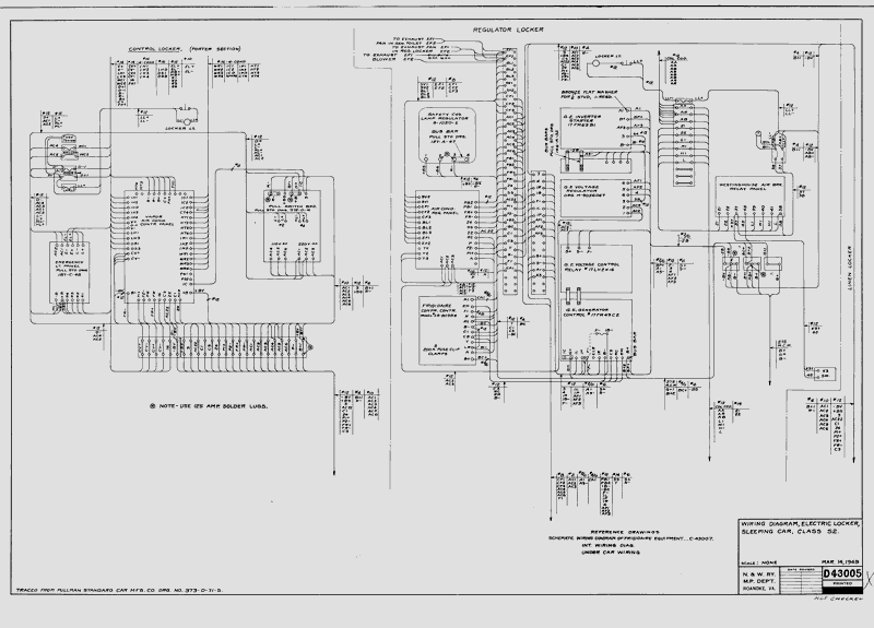 Wiring Diagram, Electric Locker Applies to Sleeping Cars Class S2