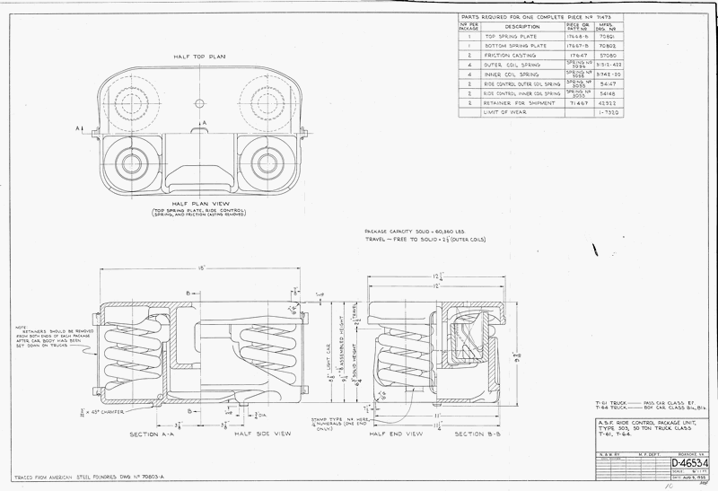 ASF Ride Control Package Unit, Type 503 & Type 520 Applies to Truck Class T64, T61