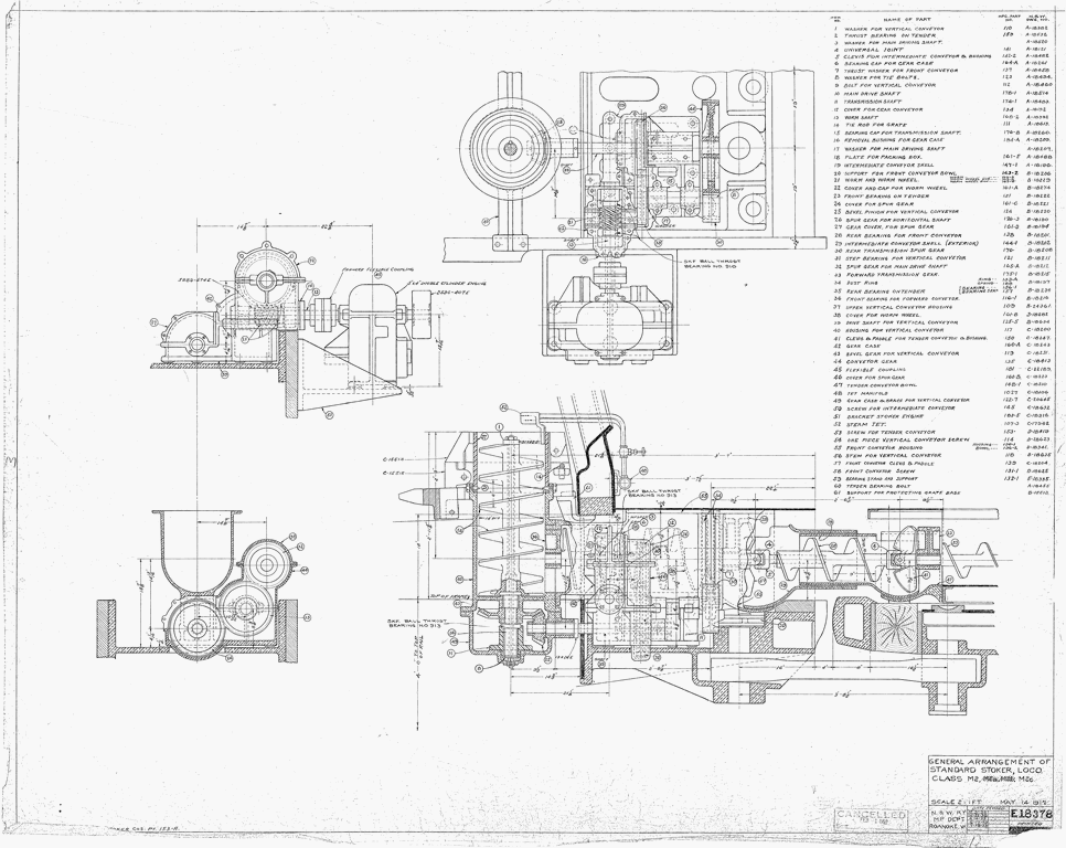 General Arrangement of Standard Stoker, Loco. Class 2, 2c