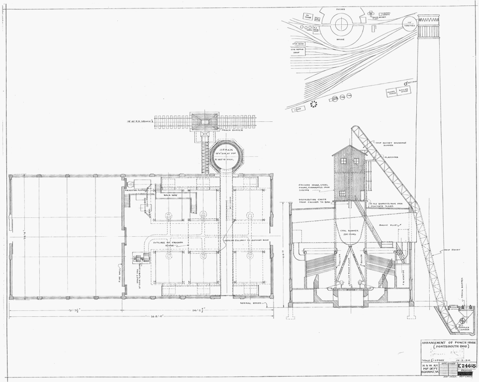 Arrangement of Power House Portsmouth OH (Drawing Not Used)