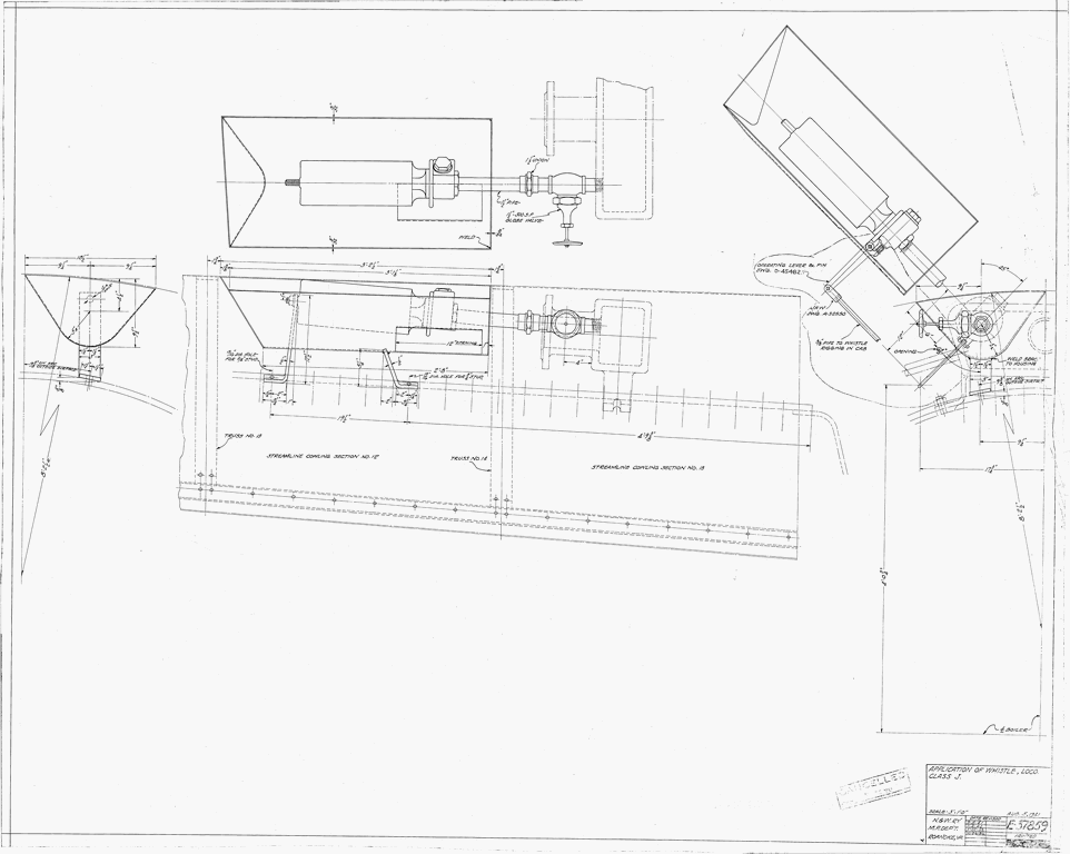 Application of Whistle, Loco. Class J