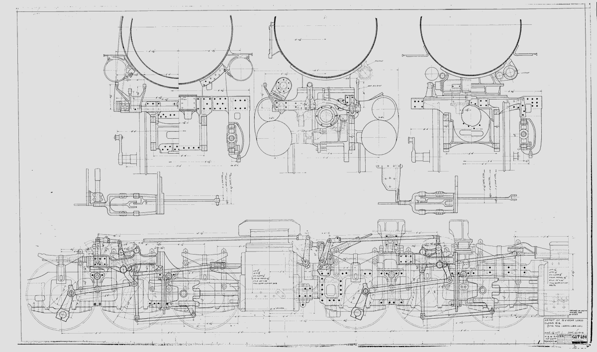 Arrangement of Baker Valve Gear Loco Class Z1a (Eng Nos 1420 to 1489)